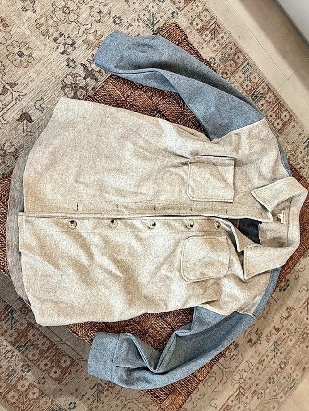 Hem & Thread Color Block Utility Jacket Size large  Like New